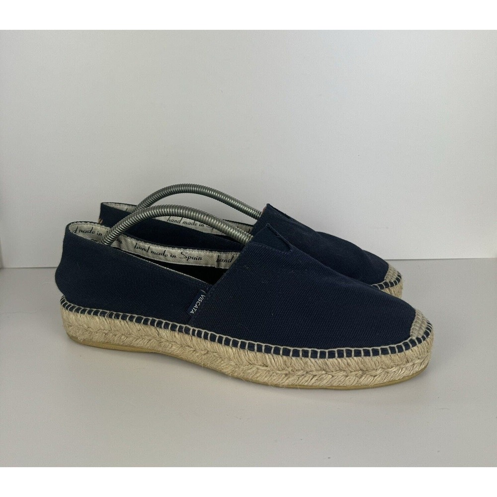 Viscata Barcelona Navy Espadrille Shoes Handmade In Spain Size 43 US 11‎